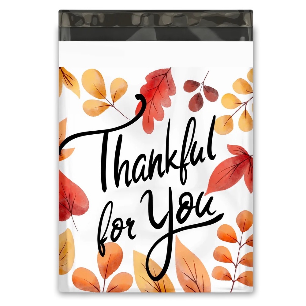 Thankful for You Poly Mailers 10x13 Pack of 25 - Picture 3 of 5